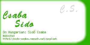 csaba sido business card